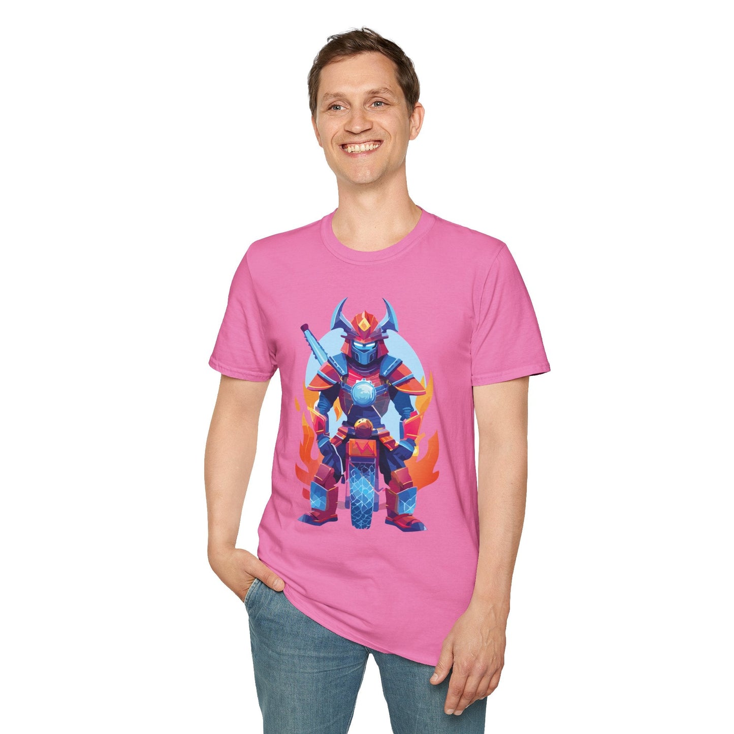 Samurai Shirt Unisex Gildan Softstyle 64000 Tee 100 Percent Ring Spun Cotton Comfort All Day Wear