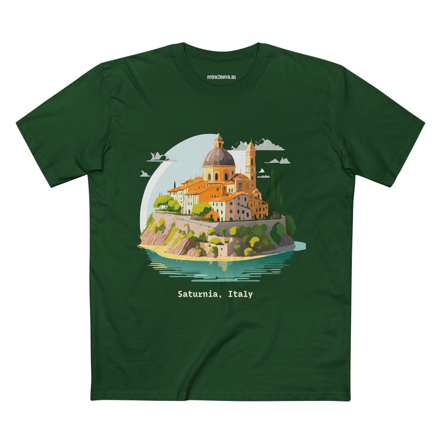 Italy Travel Shirt Unisex Cotton Tee With Original Art Design Retro2Nova Edition
