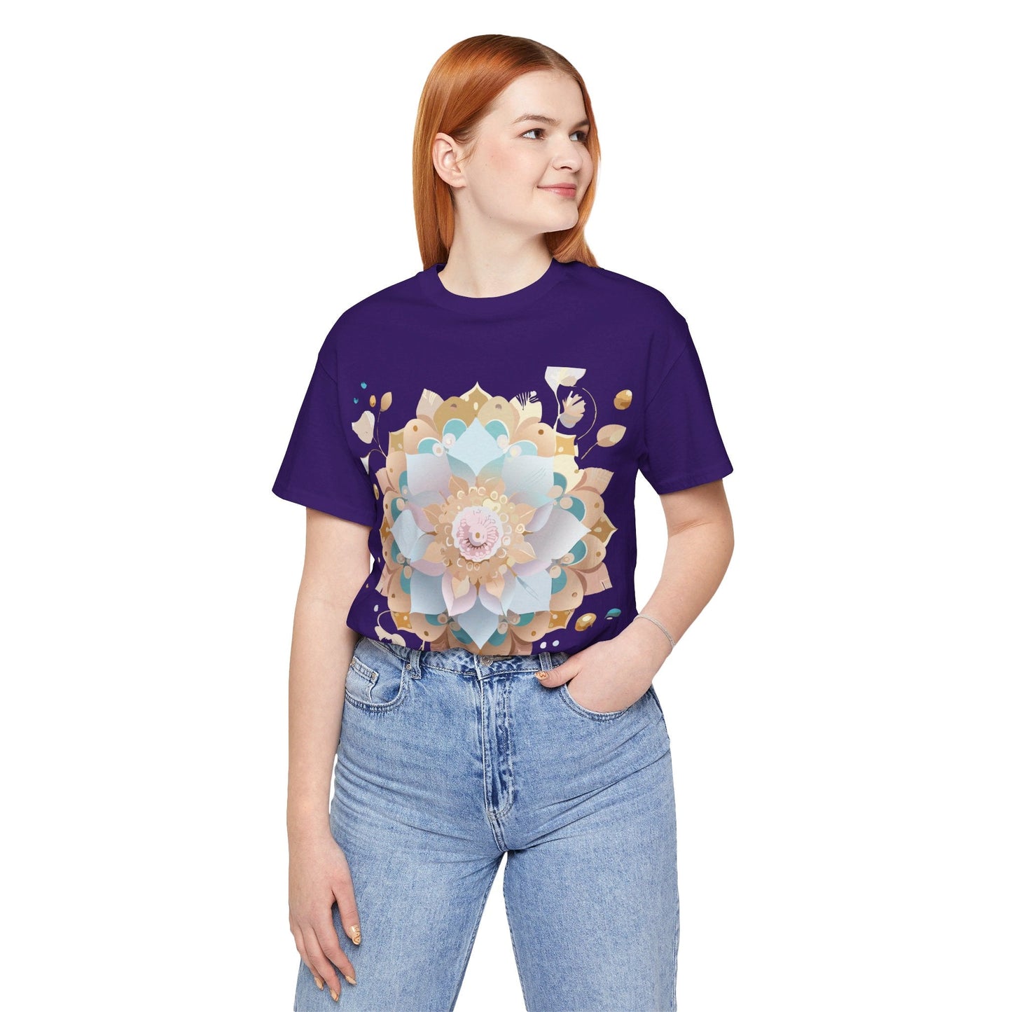 Mandala Graphic Tee Unisex Jersey Short Sleeve Featuring Vintage Inspired Adelpha Artwork