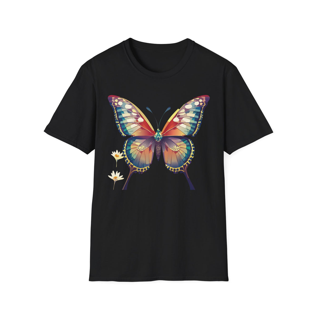 Butterfly Watercolor T-Shirt — Vibrant Multicolor Butterfly Tee for Spring Graphic Tee Unisex 100 Cotton Gildan T-Shirt