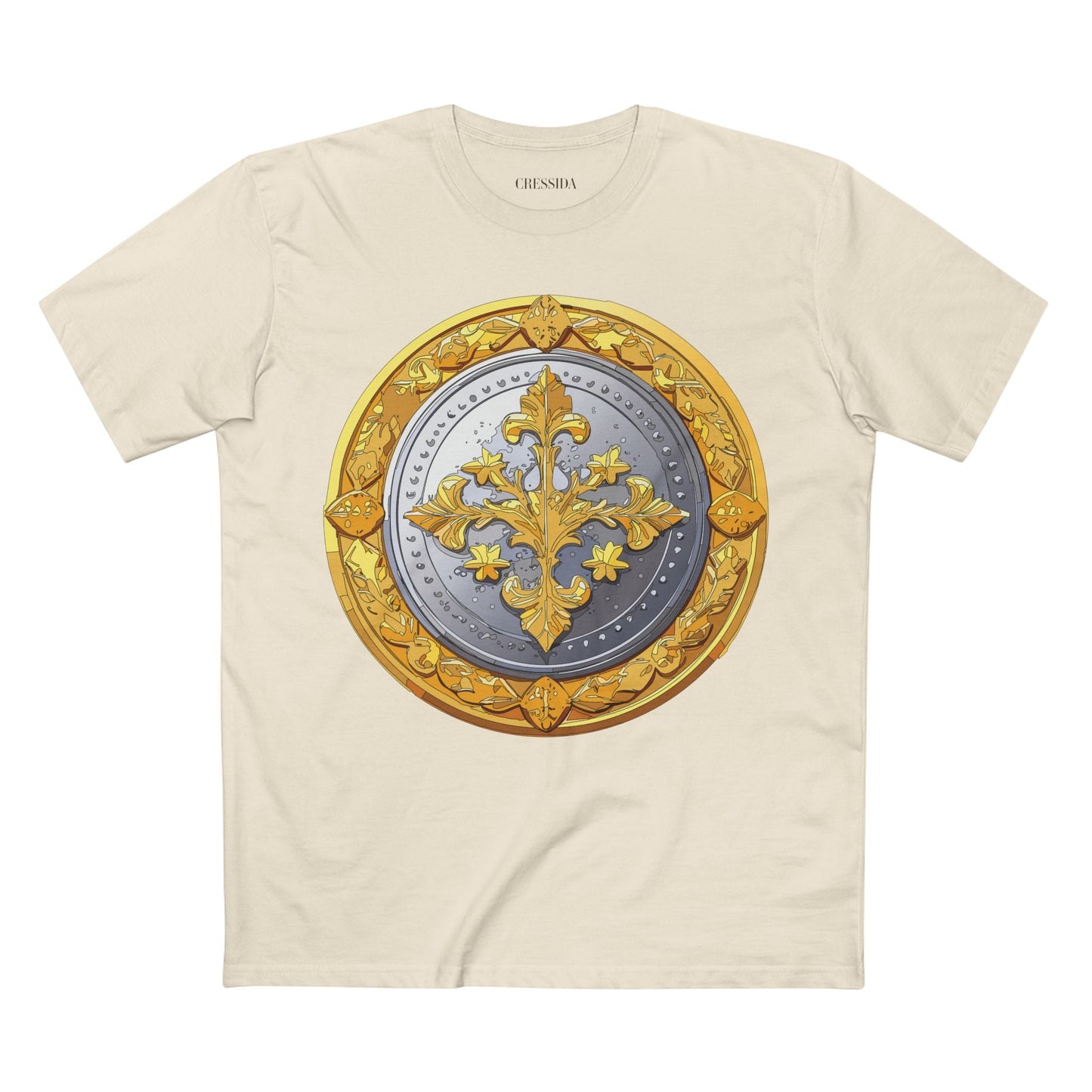 Antique Gold Coin Graphic Design T-Shirt Unisex 100 Cotton With Golden Print Artwork Tee 21