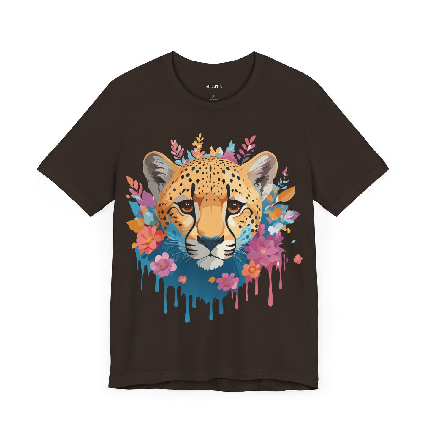 Adelpha Cheetah Graphic Tee Unisex Vintage Inspired Artwork Short Sleeve Jersey