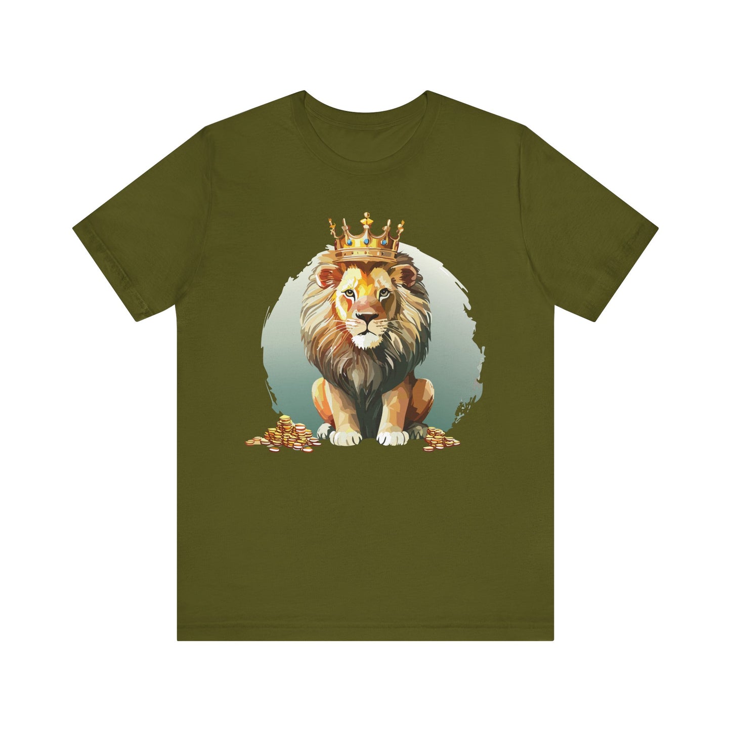 Regal Lion Short Sleeve Tee, Animal Shirt, Lion Tee, Unisex Top, Birthday Gift, Shirt with Animal design