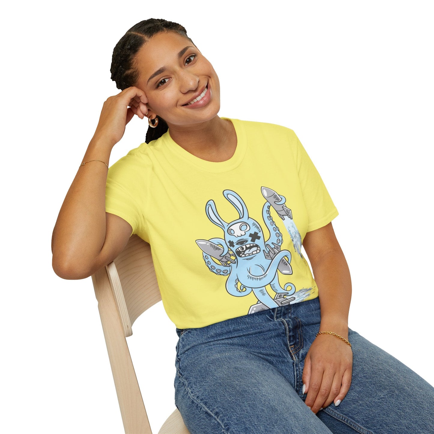 Cartoon T Shirt Unisex Animation Tee Funny Art Design Gildan Softstyle 64000 Premium Cotton