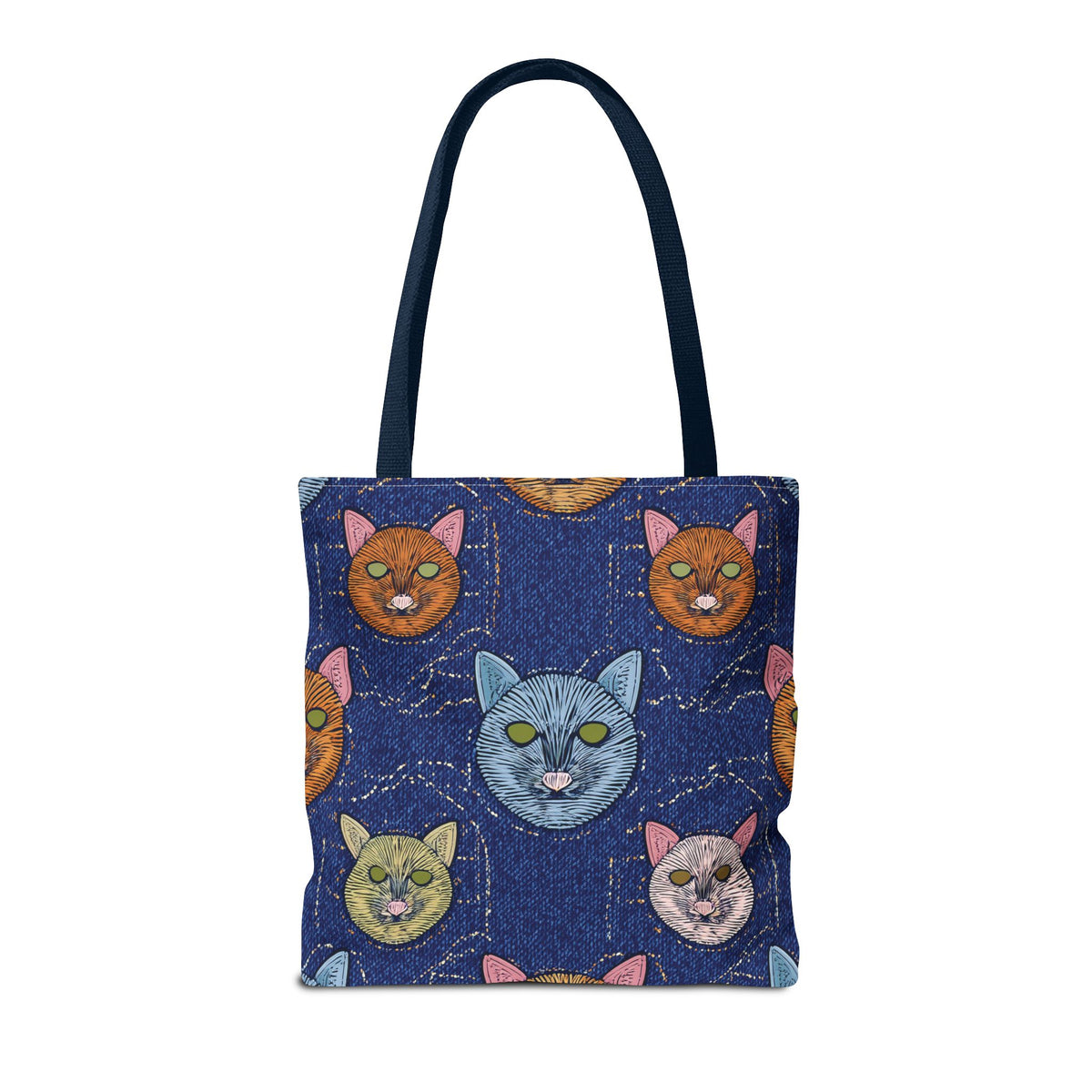 Denim Fabric Imitation Print Unisex Canvas Bag Poly Spun 3 Sizes Tote Bag 190-1