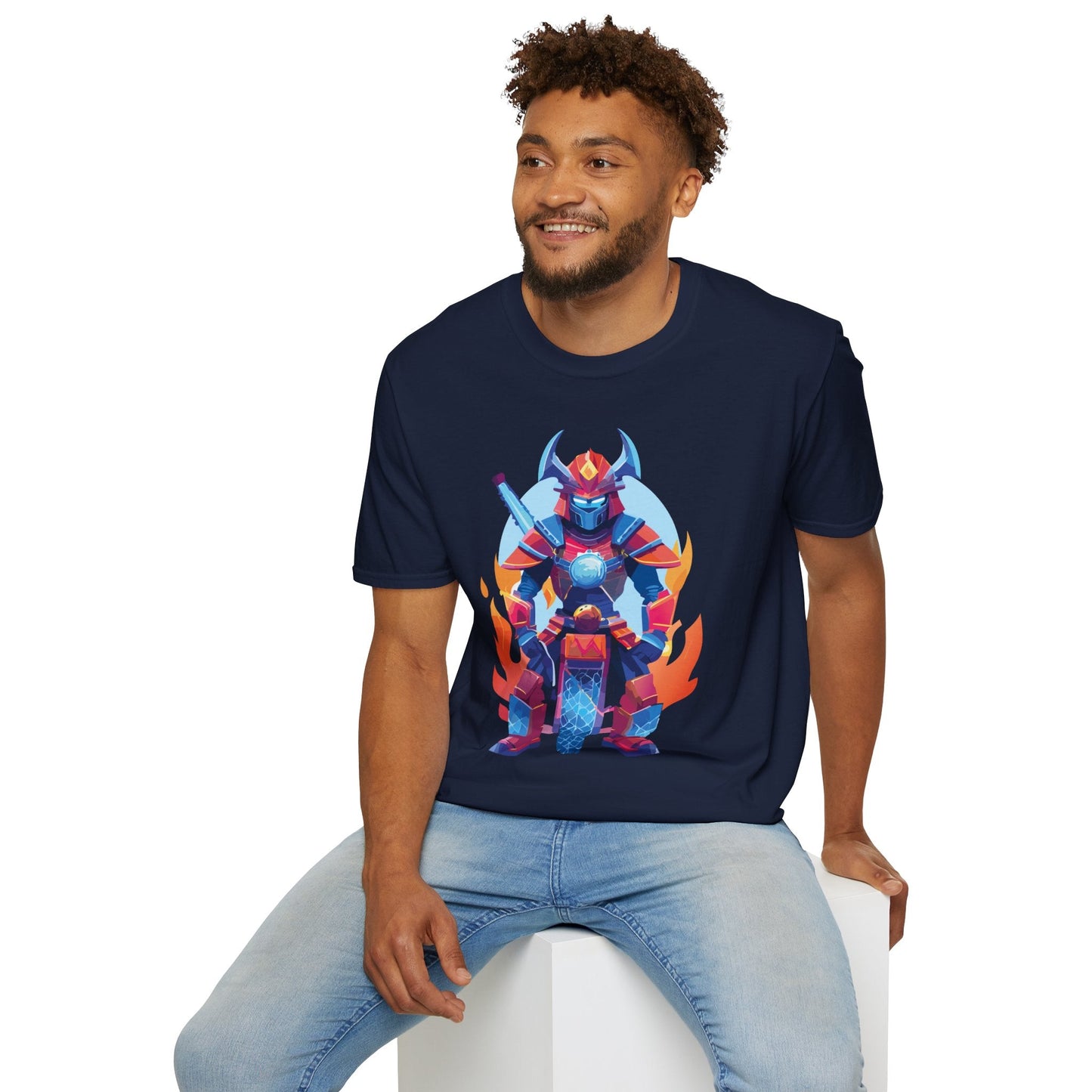 Samurai Shirt Unisex Gildan Softstyle 64000 Tee 100 Percent Ring Spun Cotton Comfort All Day Wear