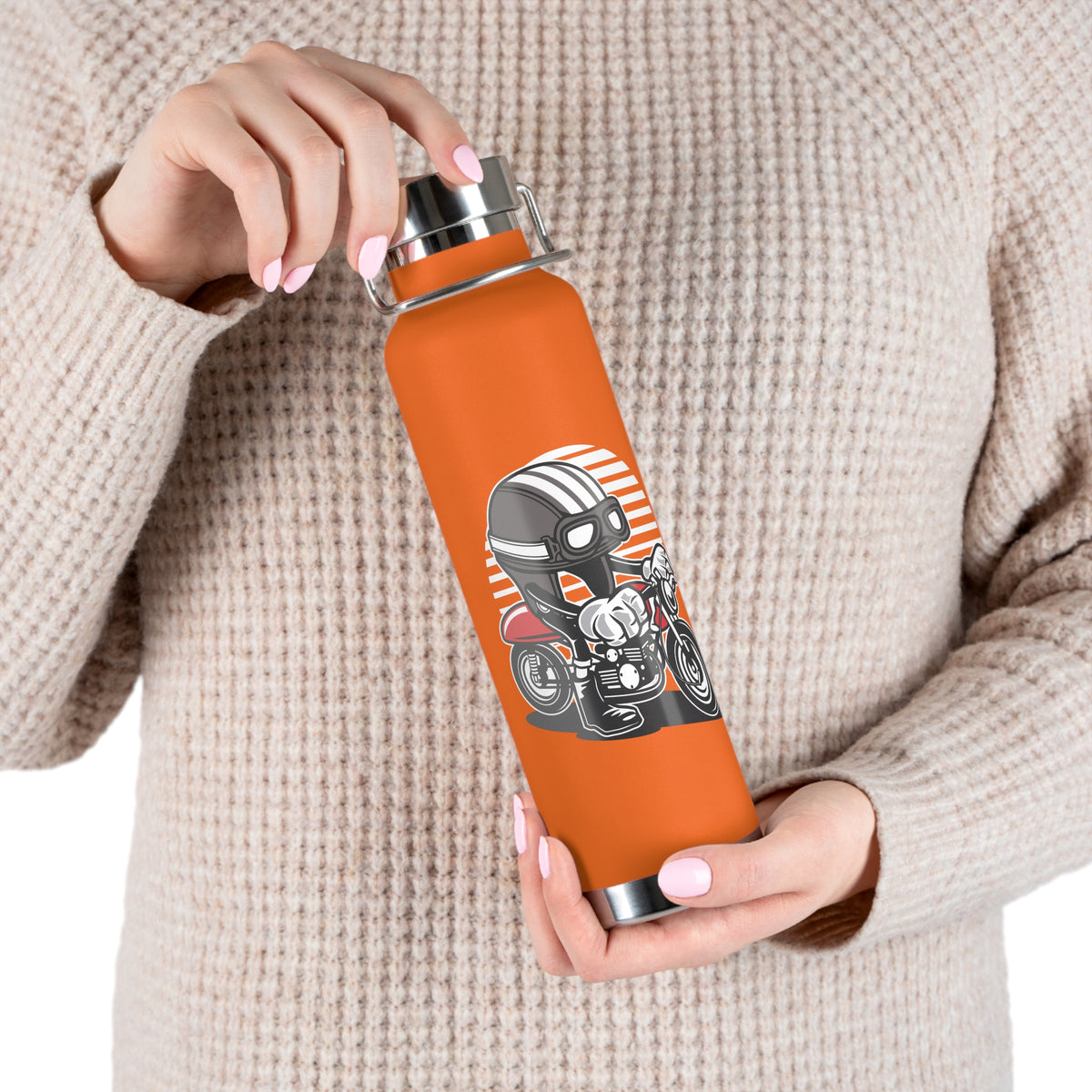 22oz Copper Insulated Water Bottle with Cartoon Design - CV12