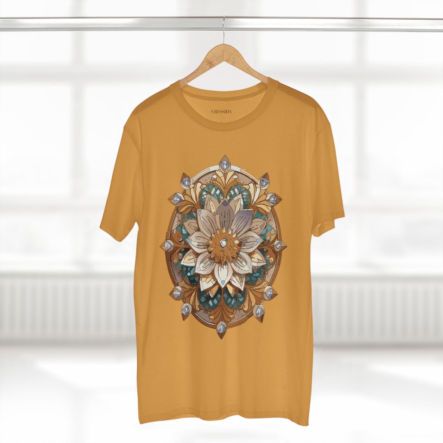 Floral Graphic T-Shirt Unisex 100 Cotton Art Design with Antique Flowers Tee 16