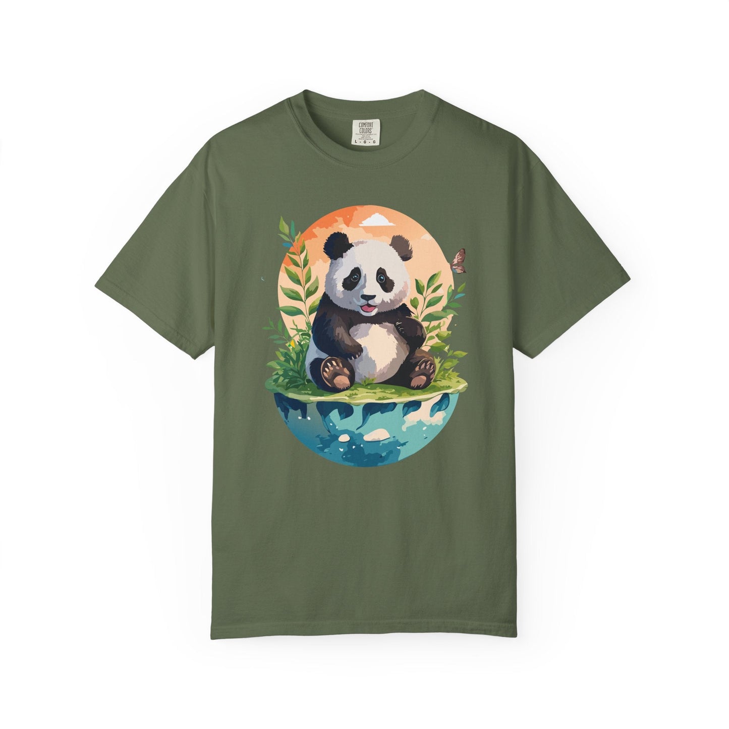 Panda Portrait Graphic T-Shirt Unisex Cotton Floral Animal Art Tee pp4