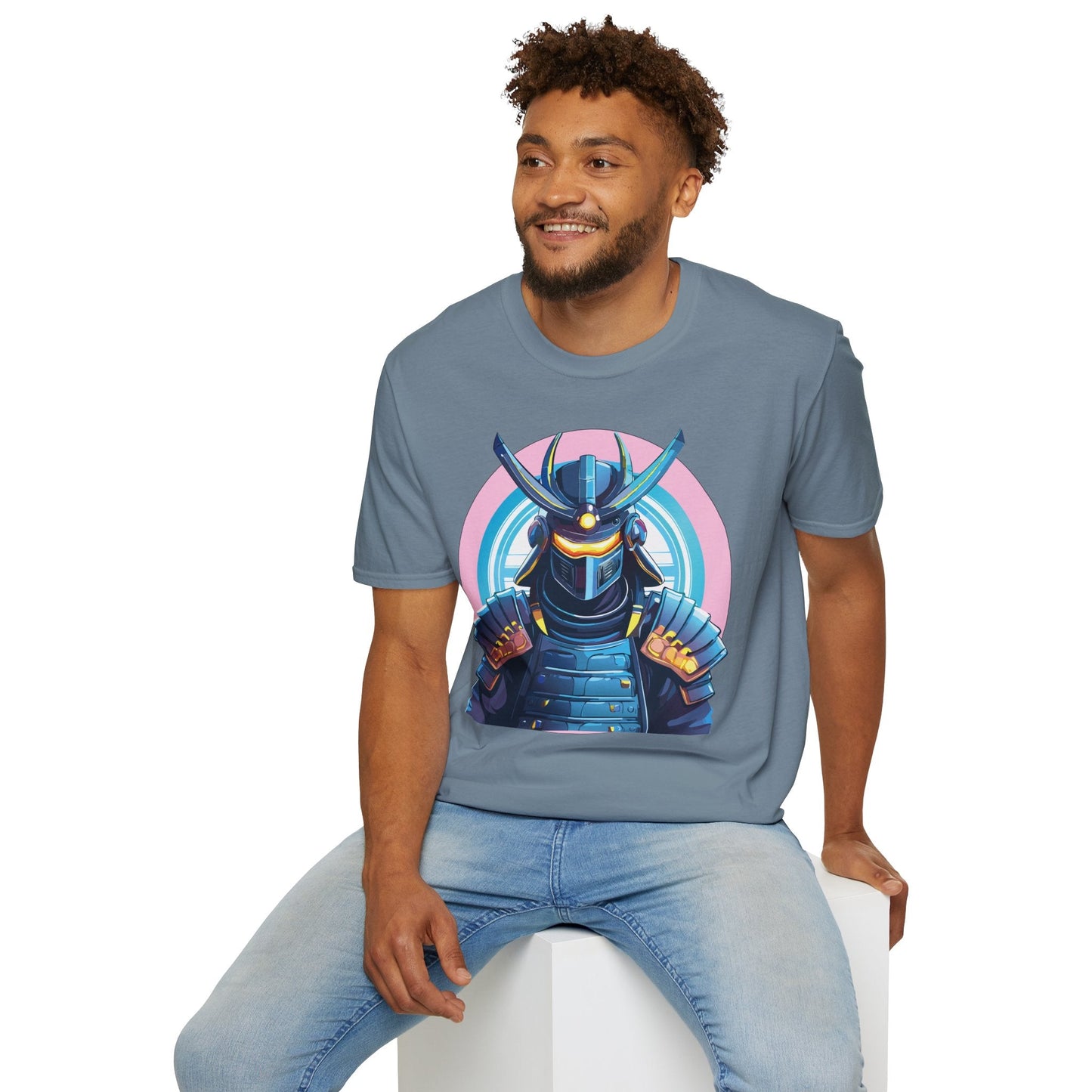 Samurai Shirt Unisex Gildan Softstyle 64000 Tee 100 Percent Ring Spun Cotton Breathable Lightweight