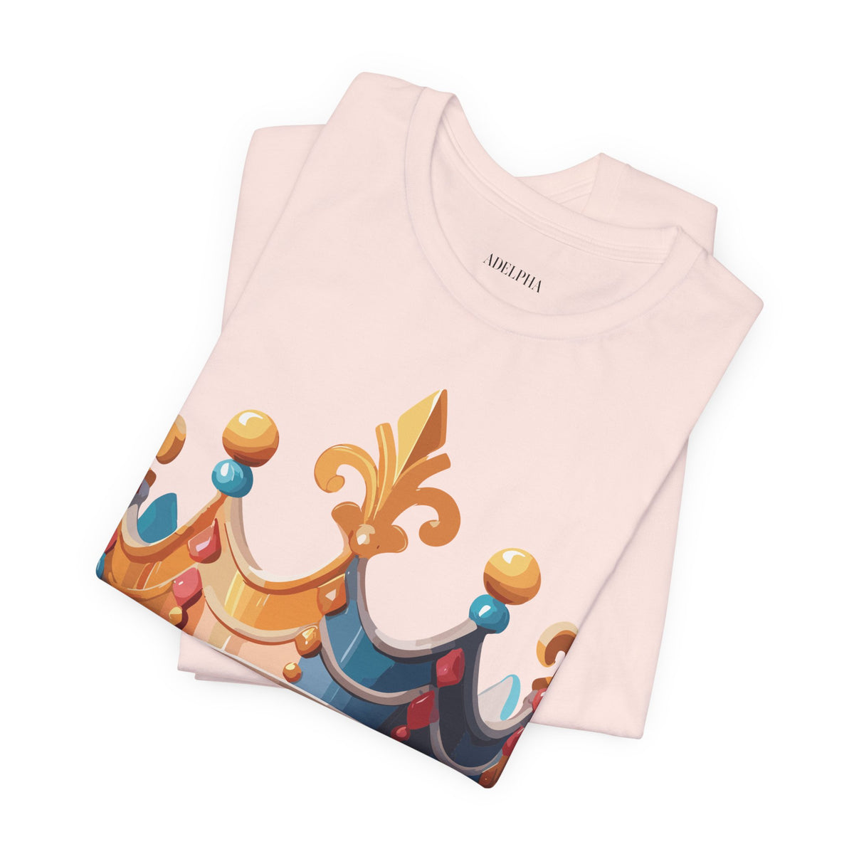 Crown Graphic Unisex Cotton Bella+Canvas Tee with Art Design m14