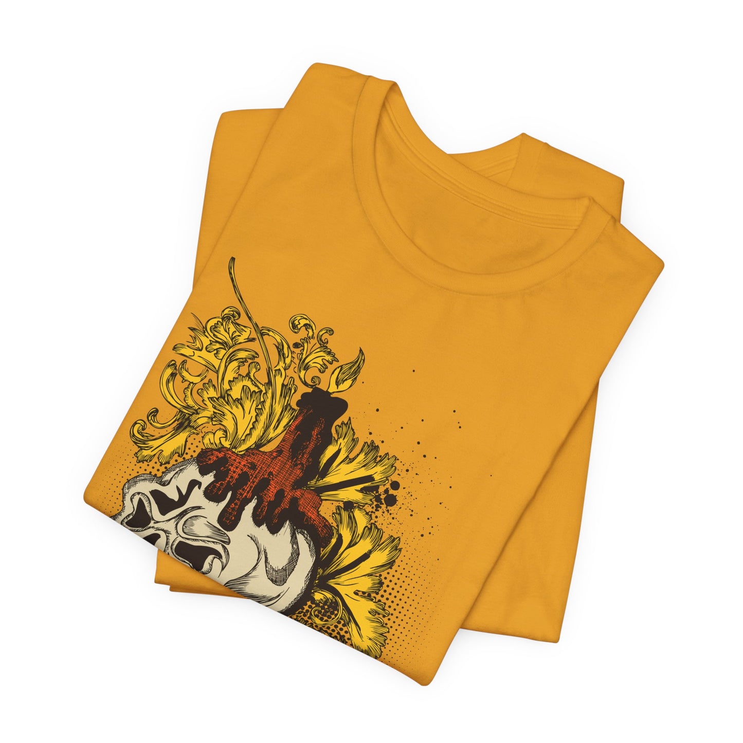 Rock Skull Graphic Design Tee, Skull Shirt, Vintage Tees, Art Design T-Shirt, Vintage Graphic Tee, Art Shirts with Skulls