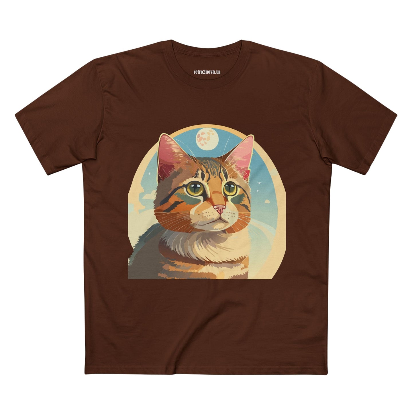 Cat Shirt Unisex Premium Cotton Tee With Original Cat Art Design Retro2Nova Soft Breathable Regular Fit