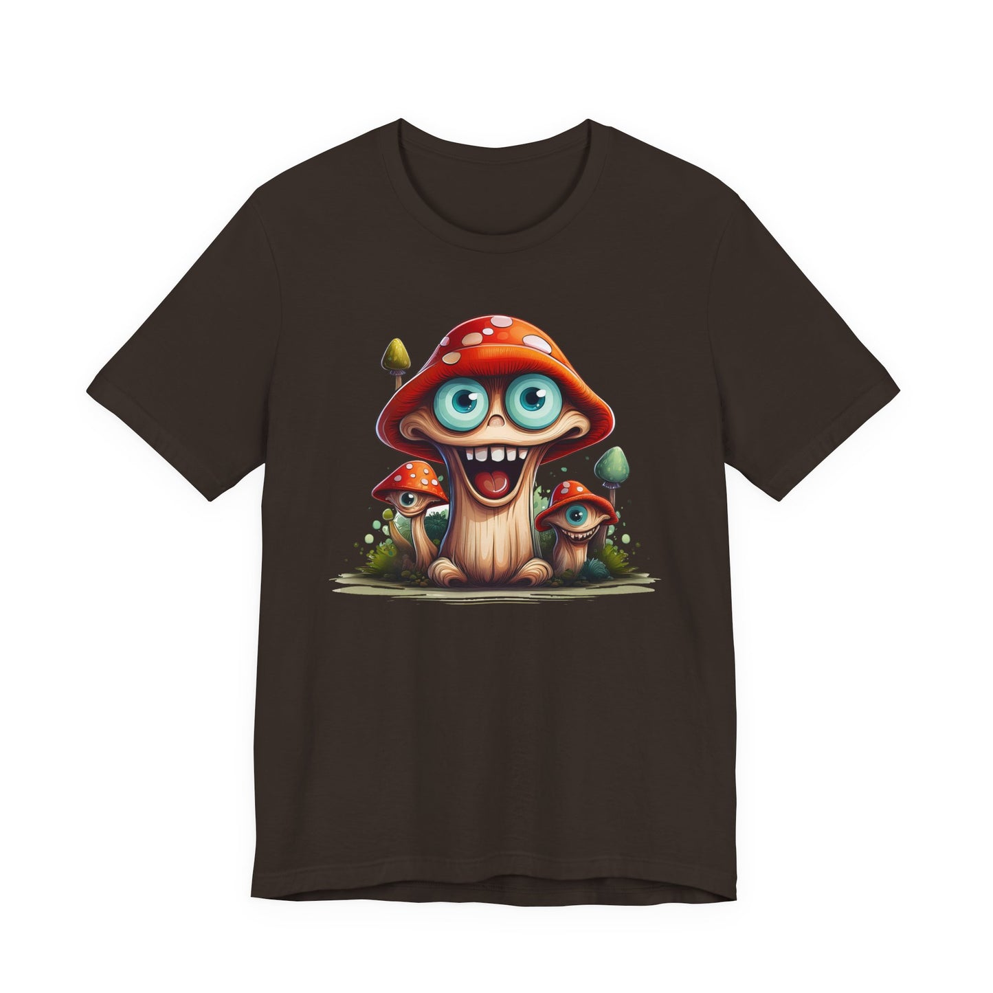Cute Mushroom Graphic Tee, Fun Cartoon Shirt, Funny Mushroom Shirt, Cute Cartoon Tees, Graphic T-Shirt, Art Design T-Shirt