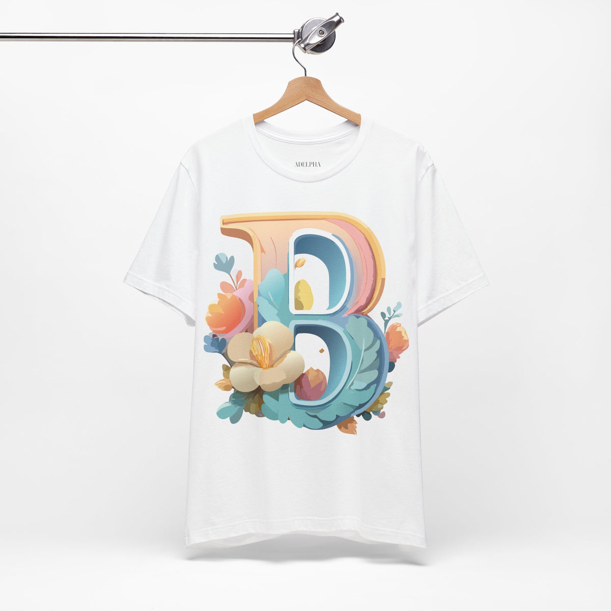 Letter B Graphic Unisex Cotton Bella+Canvas Tee with Art Letter Design