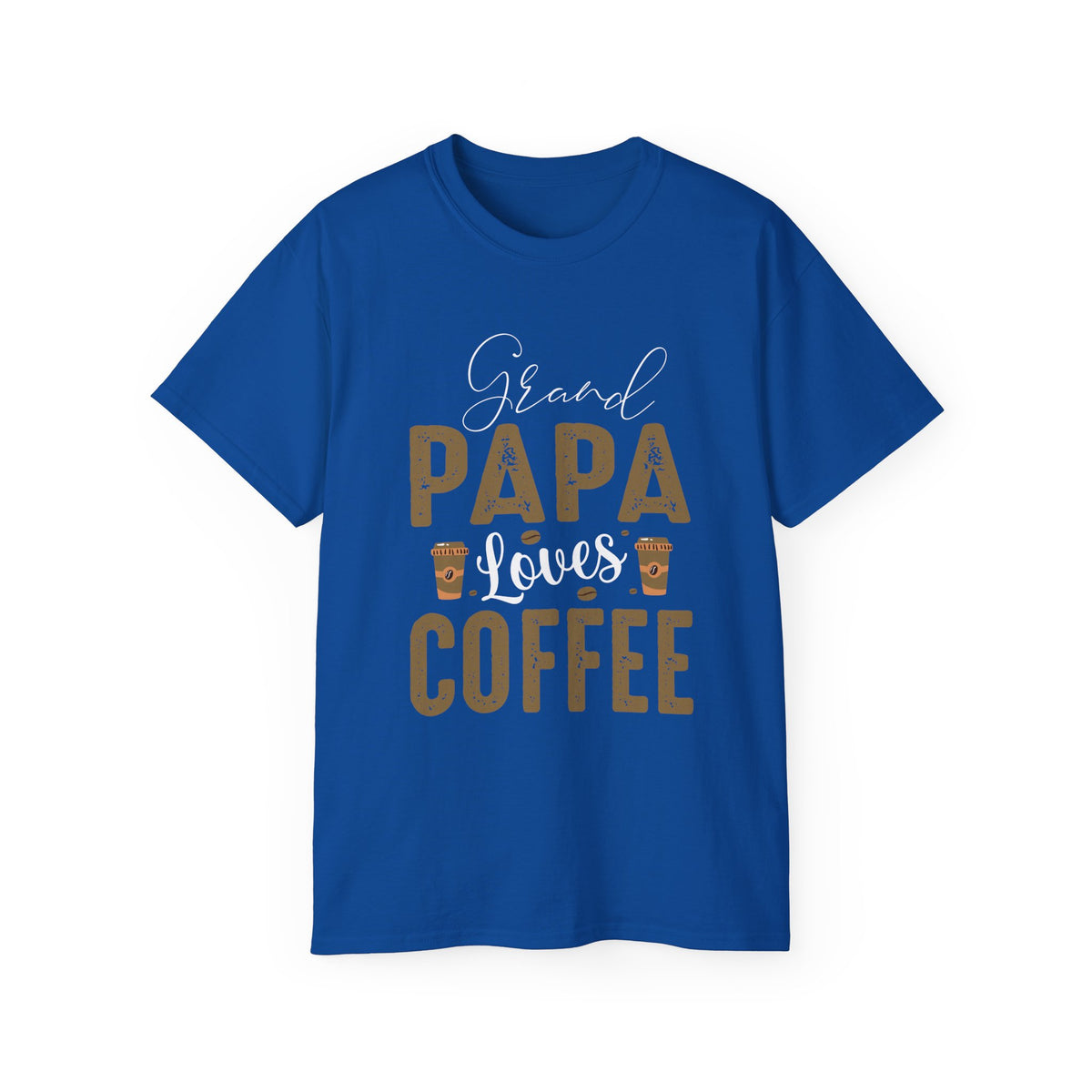 Grand Papa Loves Coffee T-Shirt | Papa Coffee Tee