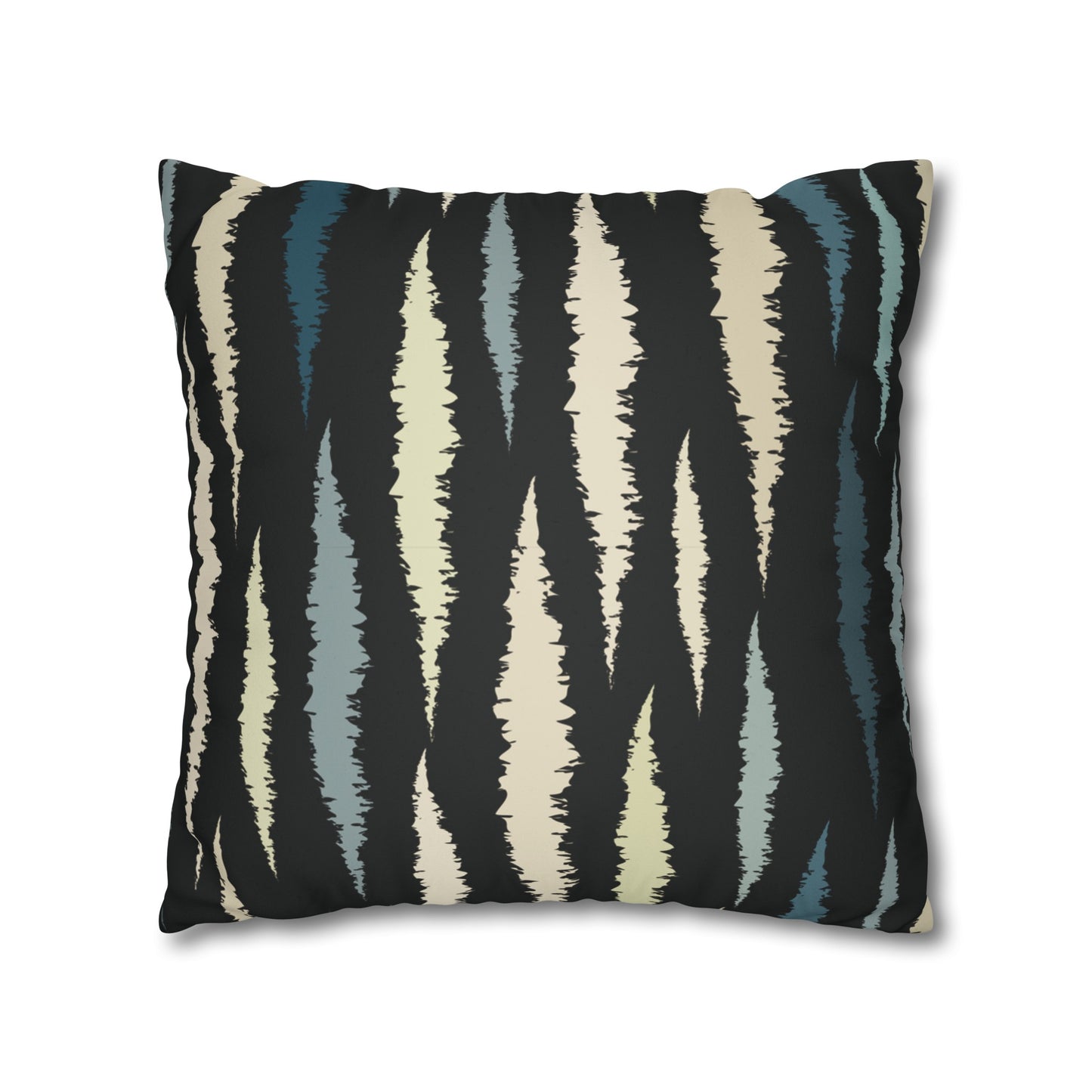 Faux Suede Pillowcase with Abstract print