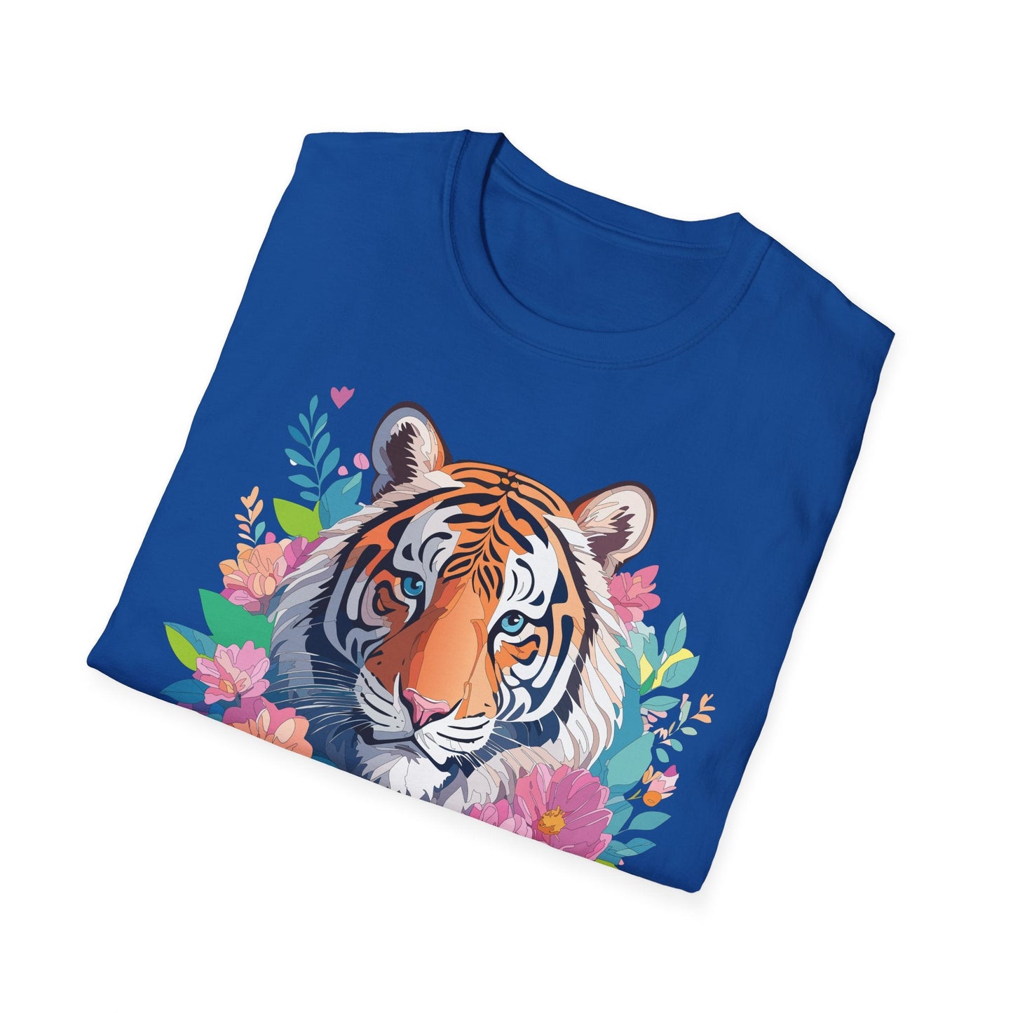 Tiger Themed Unisex Cotton Short Sleeve T Shirt Animal Print Tee