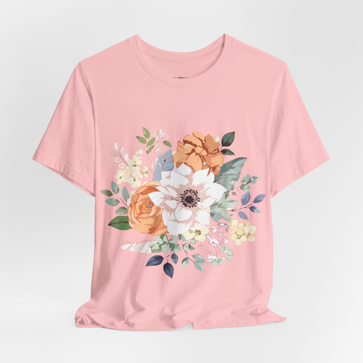 Unisex Floral Shirt Jersey Short Sleeve Tee Lightweight Breathable Flowers Collection Retro2Nova