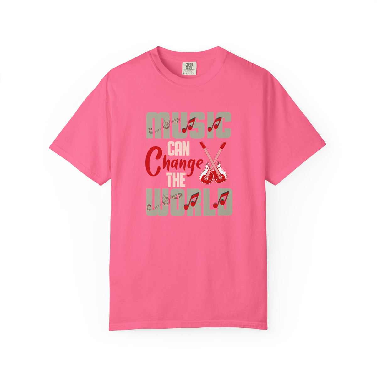 Music Can Change the World T-shirt Guitar Graphic Music Unisex Cotton Tee 062
