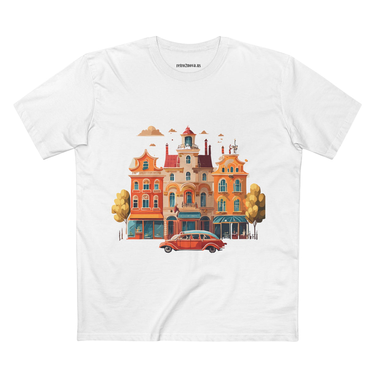 Retro Car Vintage Graphic Tee Staple Unisex 100 Cotton Tee Shirt - RC-22