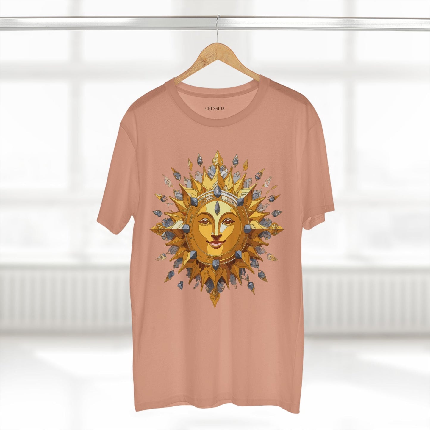 Gold Sun Graphic Unisex 100 Cotton T-Shirt with Golden Art Design 11