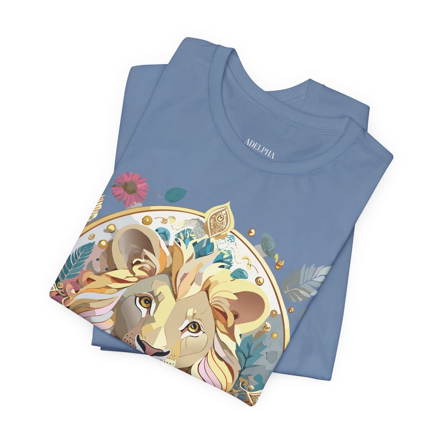 Adelpha Medallion Graphic Tee Unisex Short Sleeve Vintage Inspired Art Design Shirt