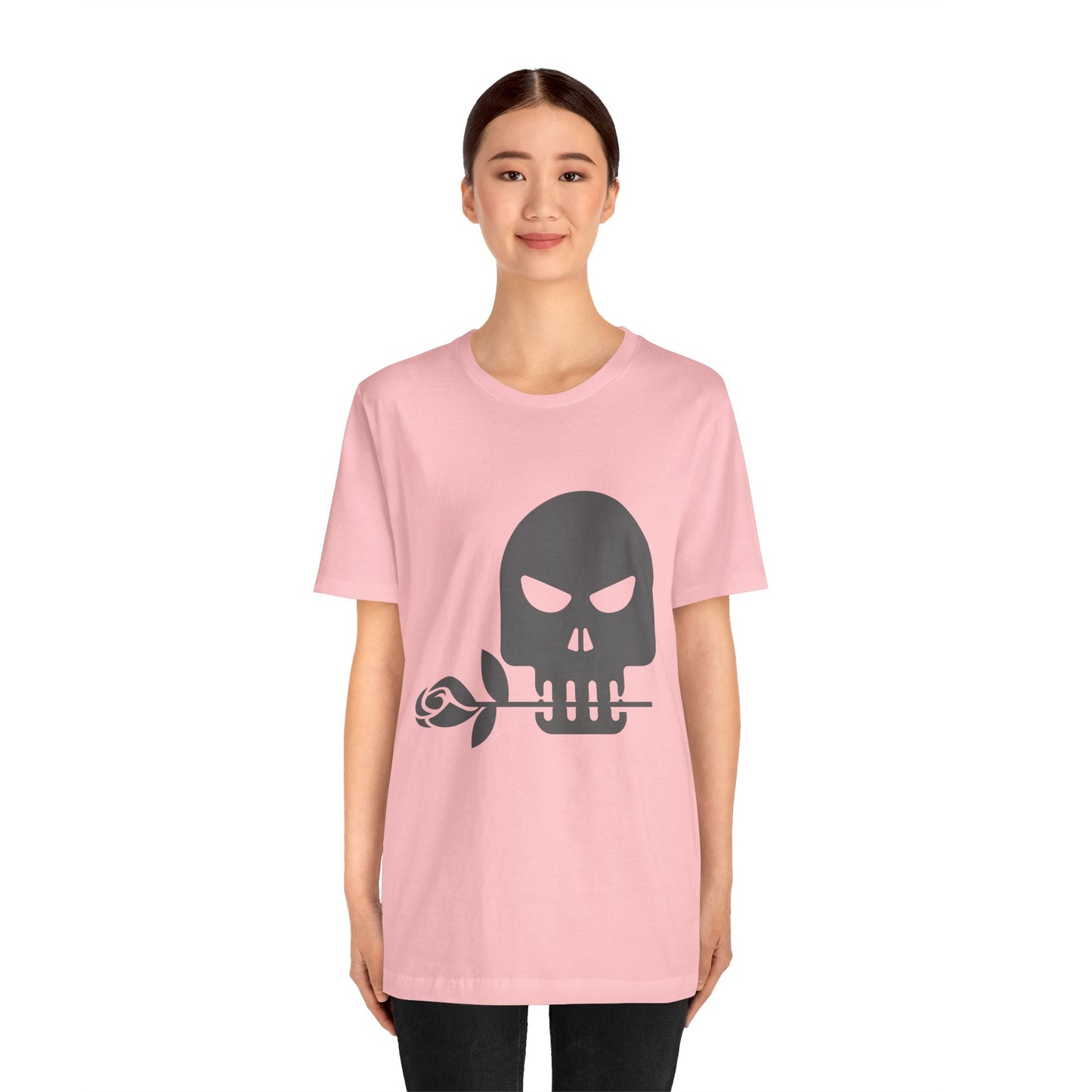 Unisex Cotton Tee Shirt with Skull