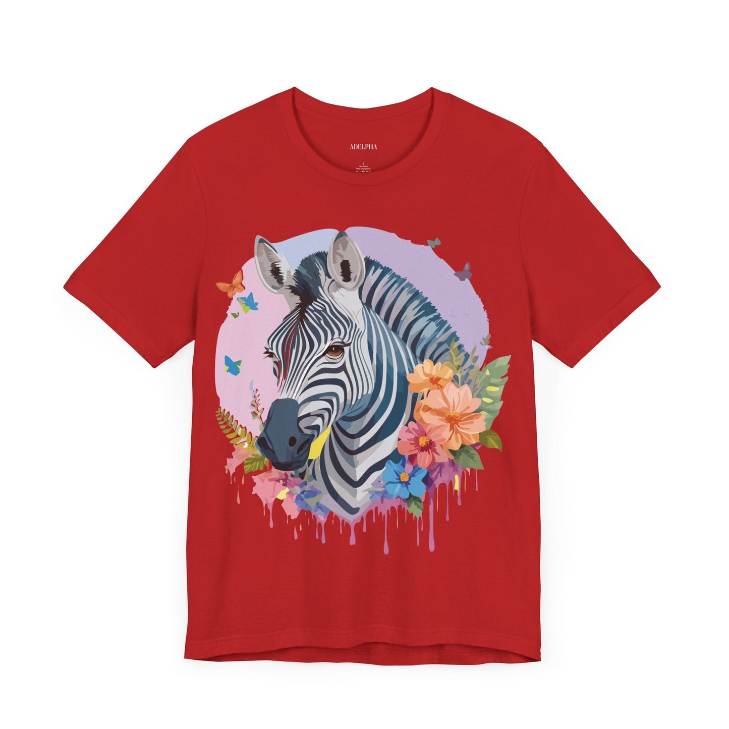 Zebra Graphic Unisex 100 Cotton Vintage Animal Art T-Shirt 3
