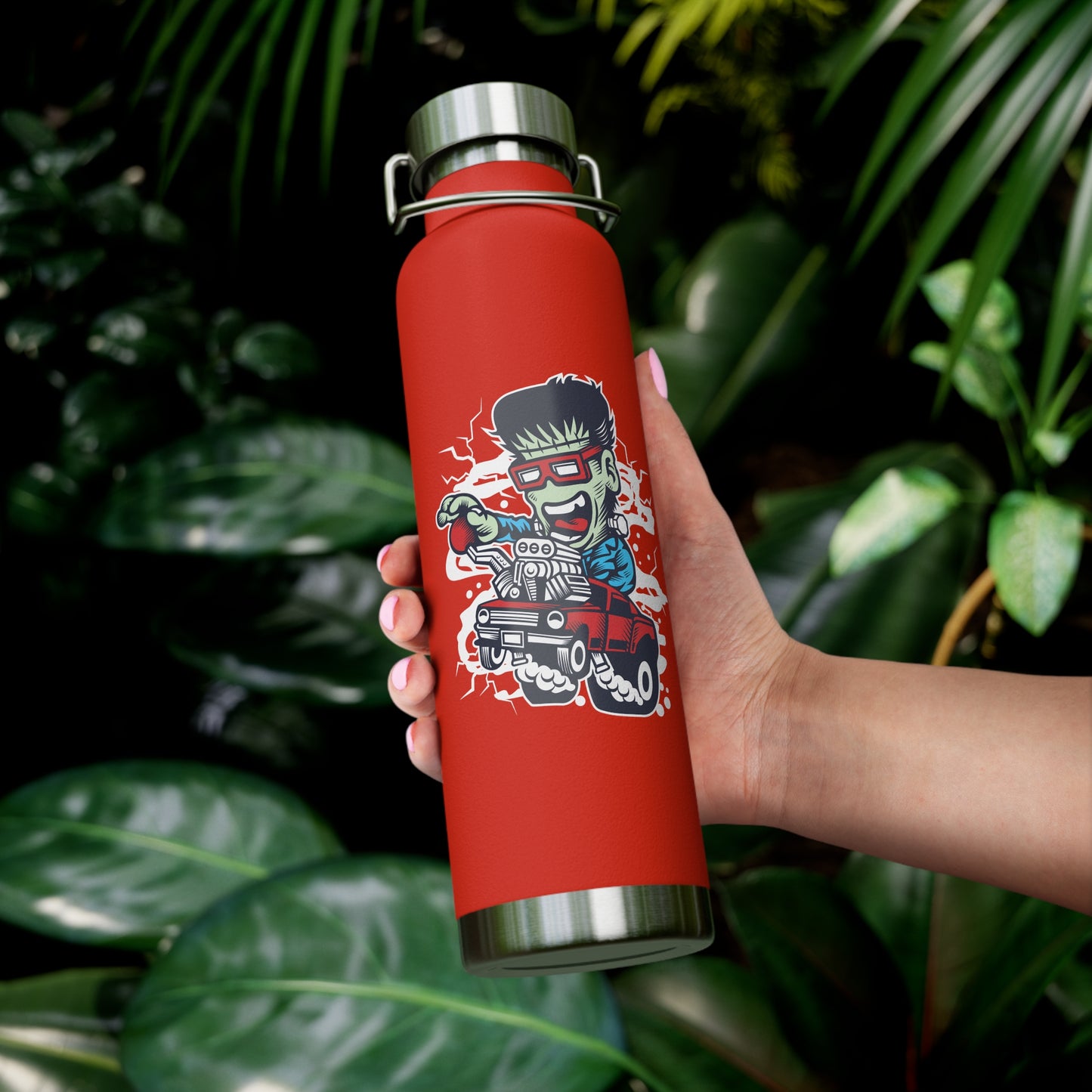 22 oz Copper Insulated Water Bottle with Cartoon Design - CV1