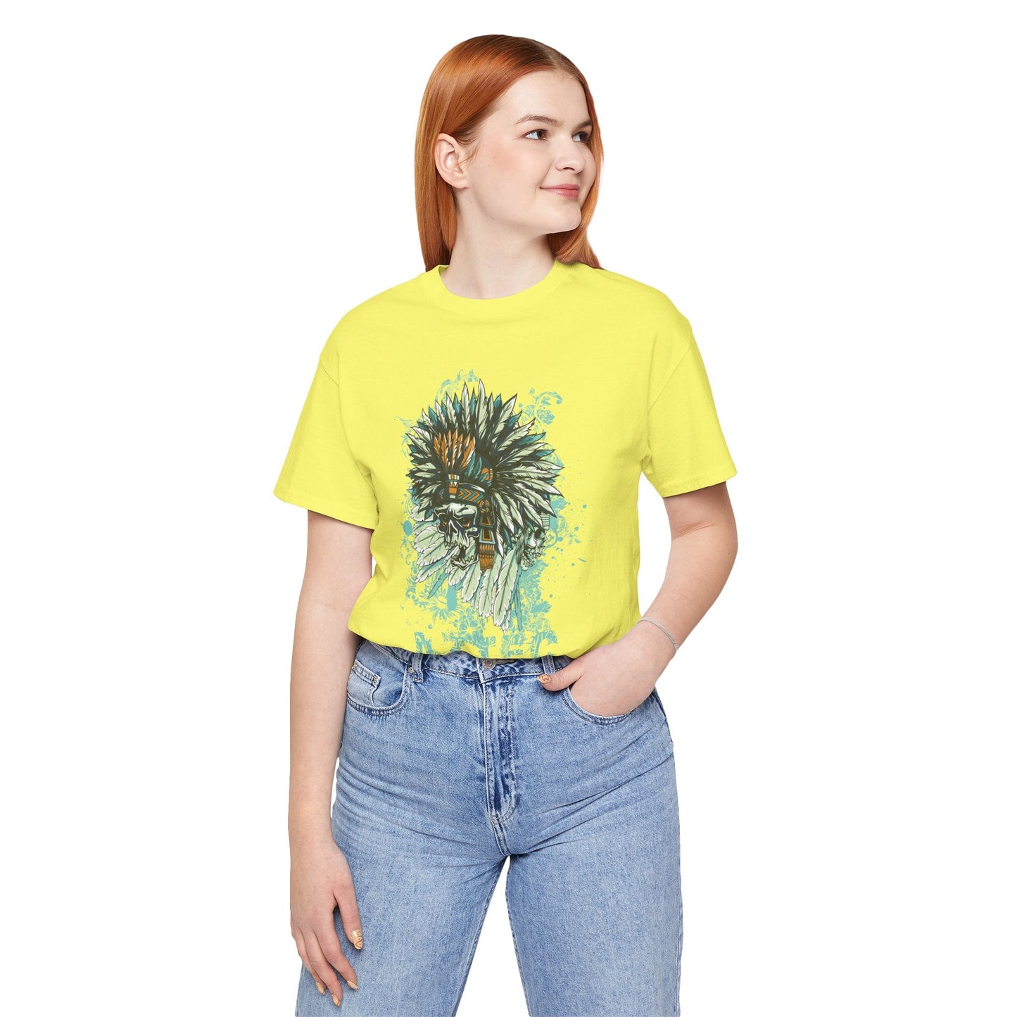 Skull Graphic Design Unisex Cotton Tee Shirt Art-14