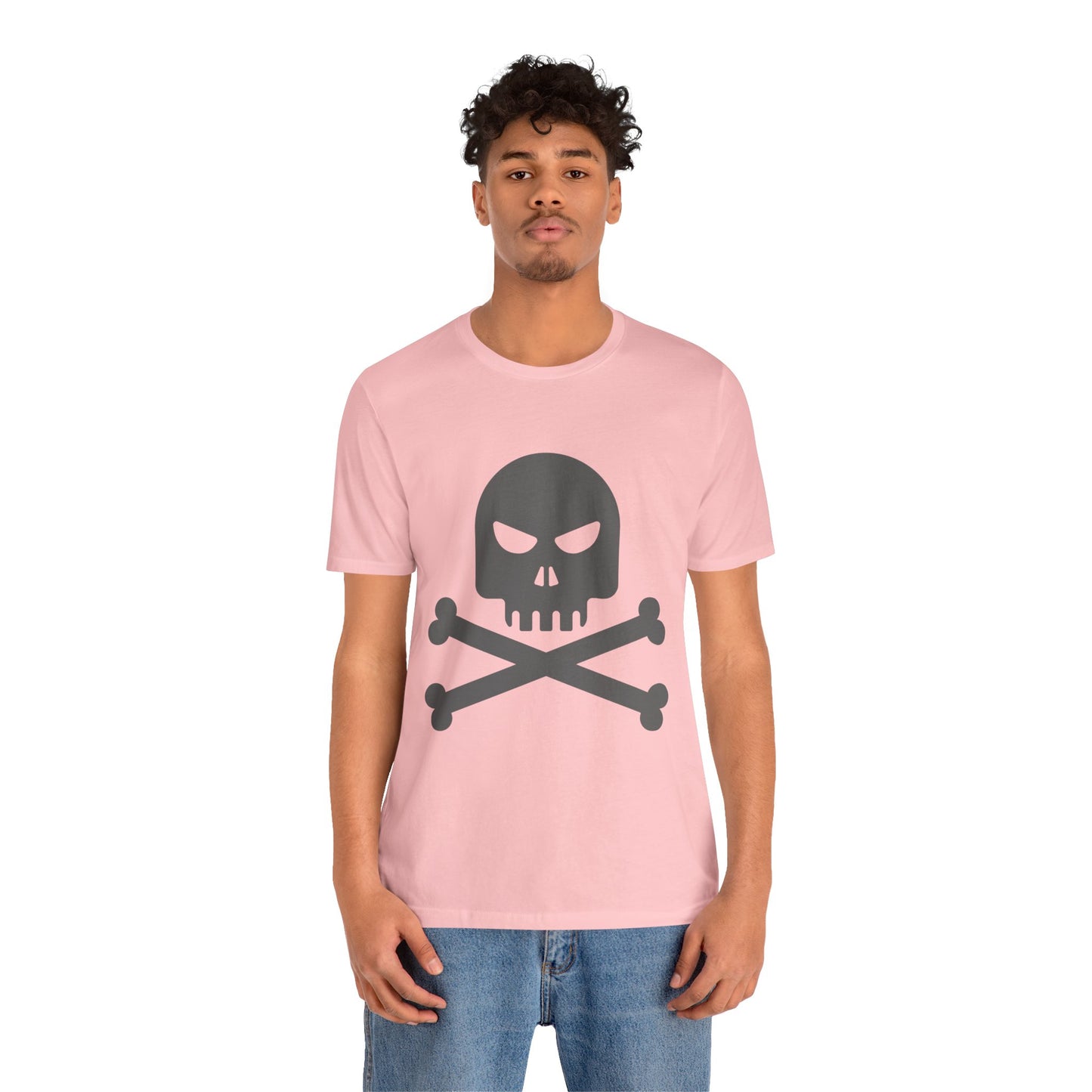 Unisex-T-Shirt aus Baumwolle mit Totenkopf