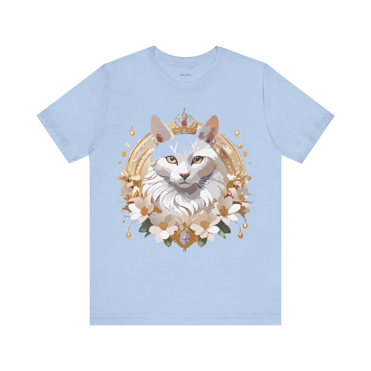 Medallion Graphic Unisex Cotton Bella+Canvas Tee with Floral Art Design m62
