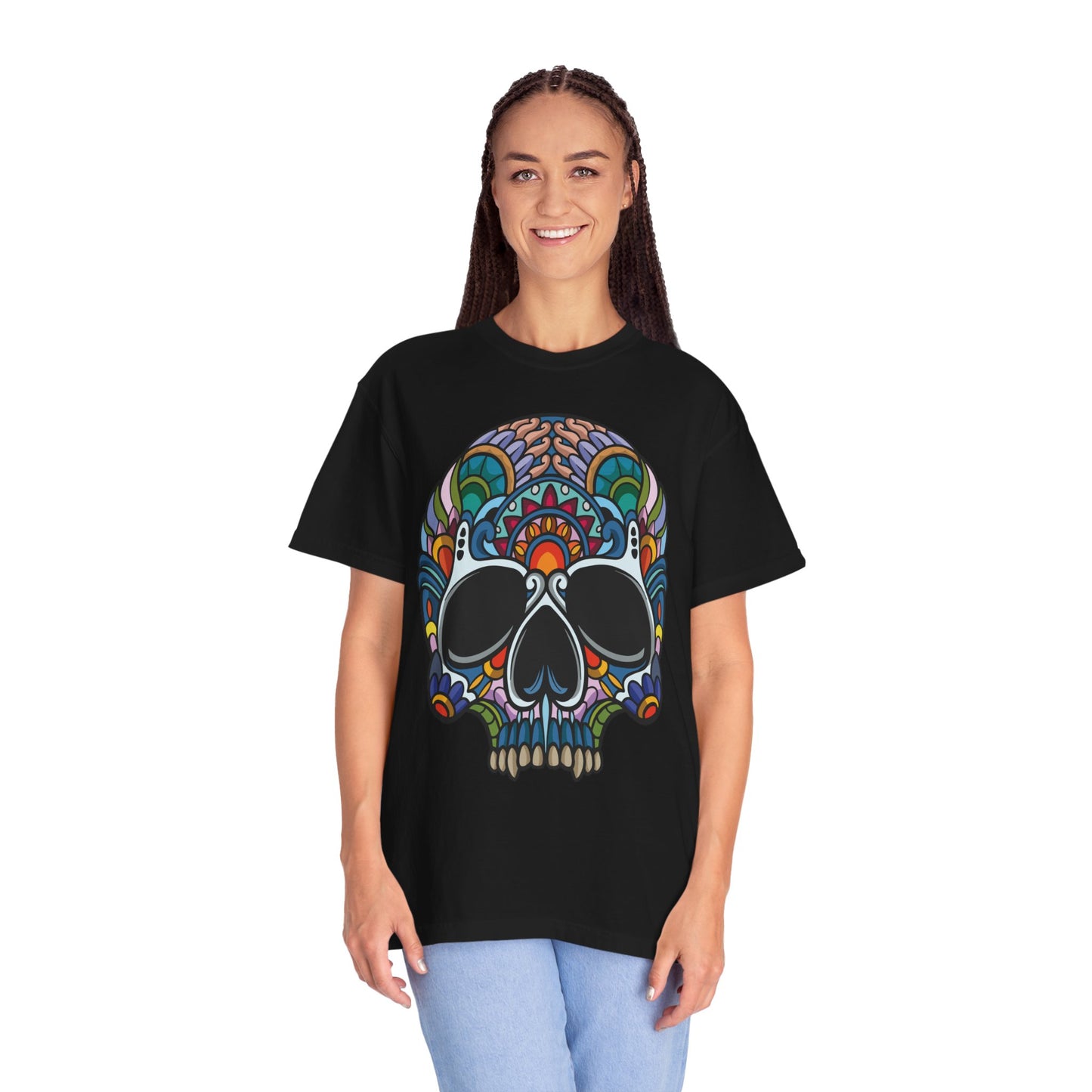 Unisex Cotton Tee Shirt with Skull