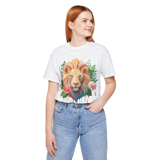 Lion Graphic Unisex 100 Cotton Vintage Animal Artwork Tee 8