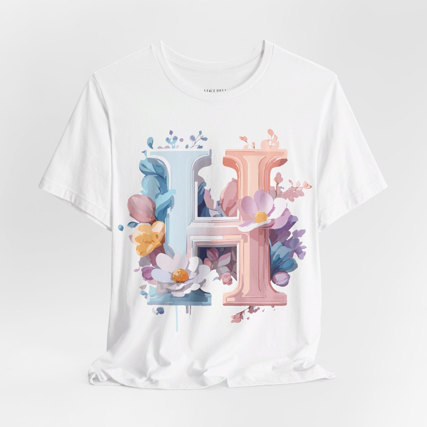 Adelpha Letter H Shirt Unisex Graphic Tee Vintage Inspired Art Design Short Sleeve
