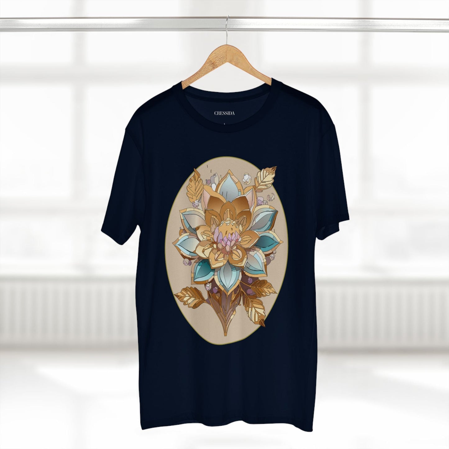 Floral Graphic T-Shirt Unisex 100 Cotton Art Design with Antique Flowers Tee 26