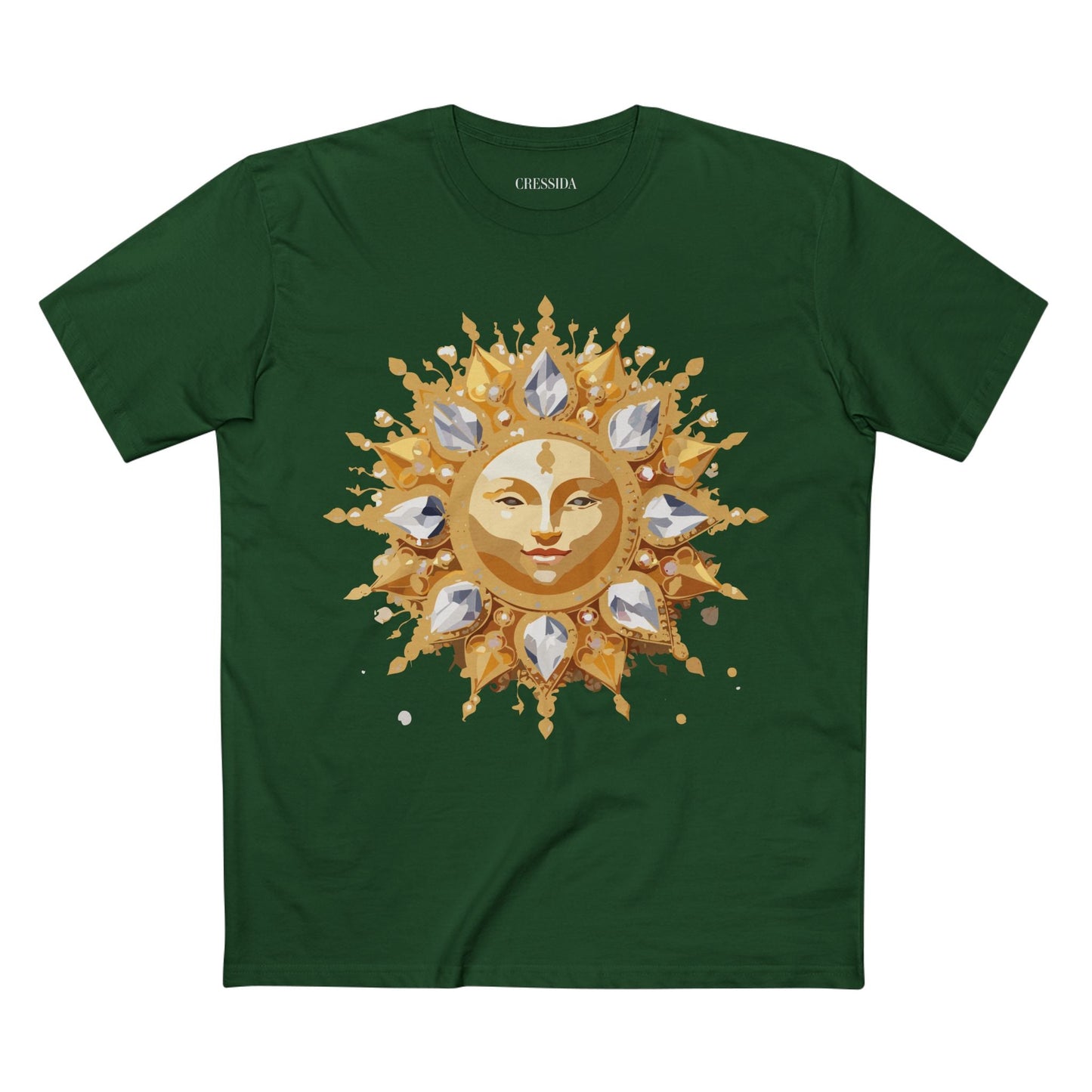 Gold Sun Graphic Unisex 100 Cotton T-Shirt with Golden Art Design 4
