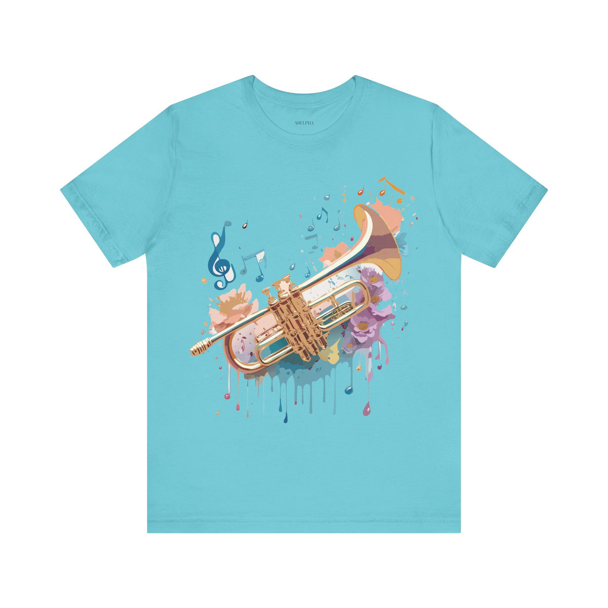 Music Graphic Unisex Cotton Bella+Canvas Tee with Art Design m165