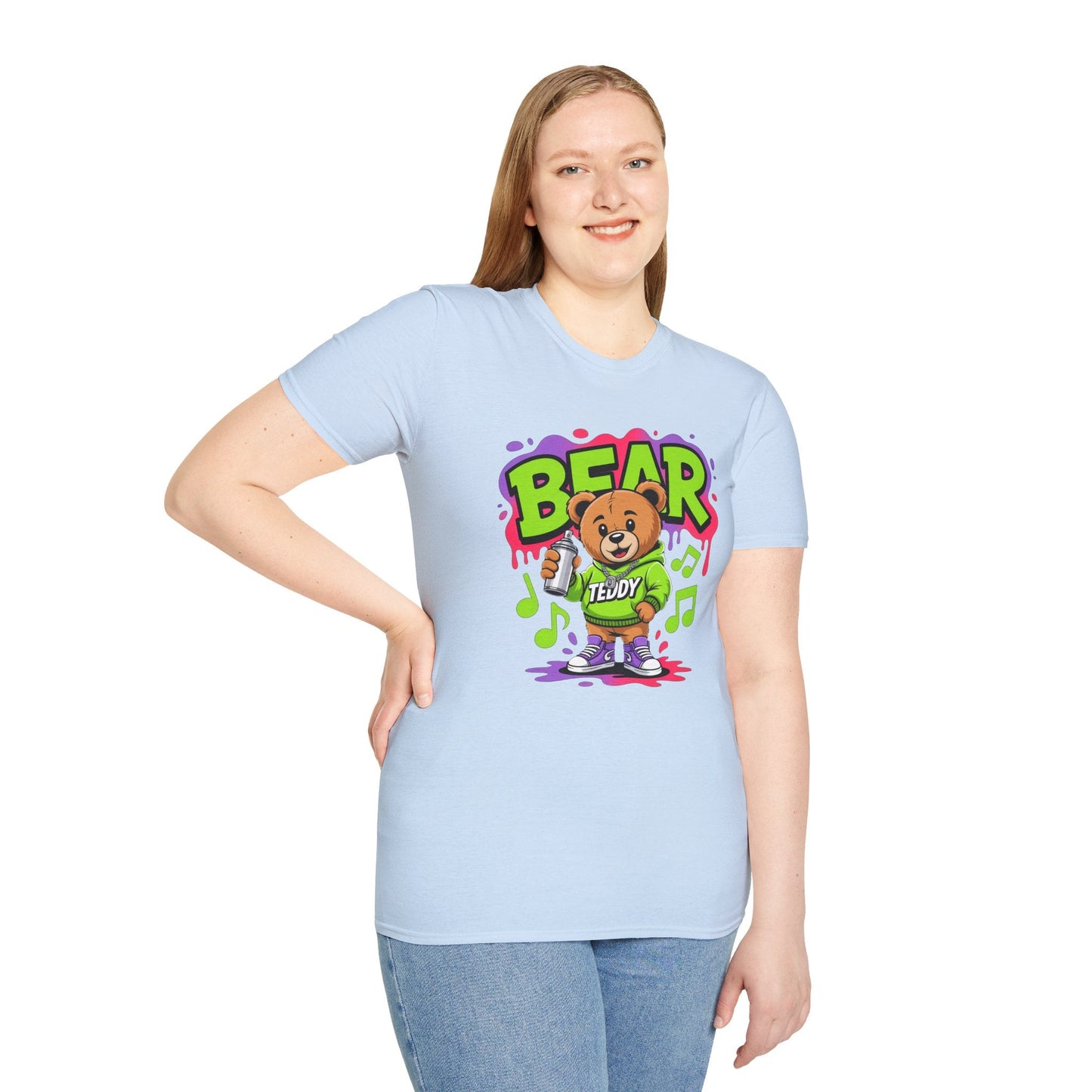 Funny Animal Cartoon T Shirt Unisex Softstyle Graphic Tee Gildan 64000 Animation Tee
