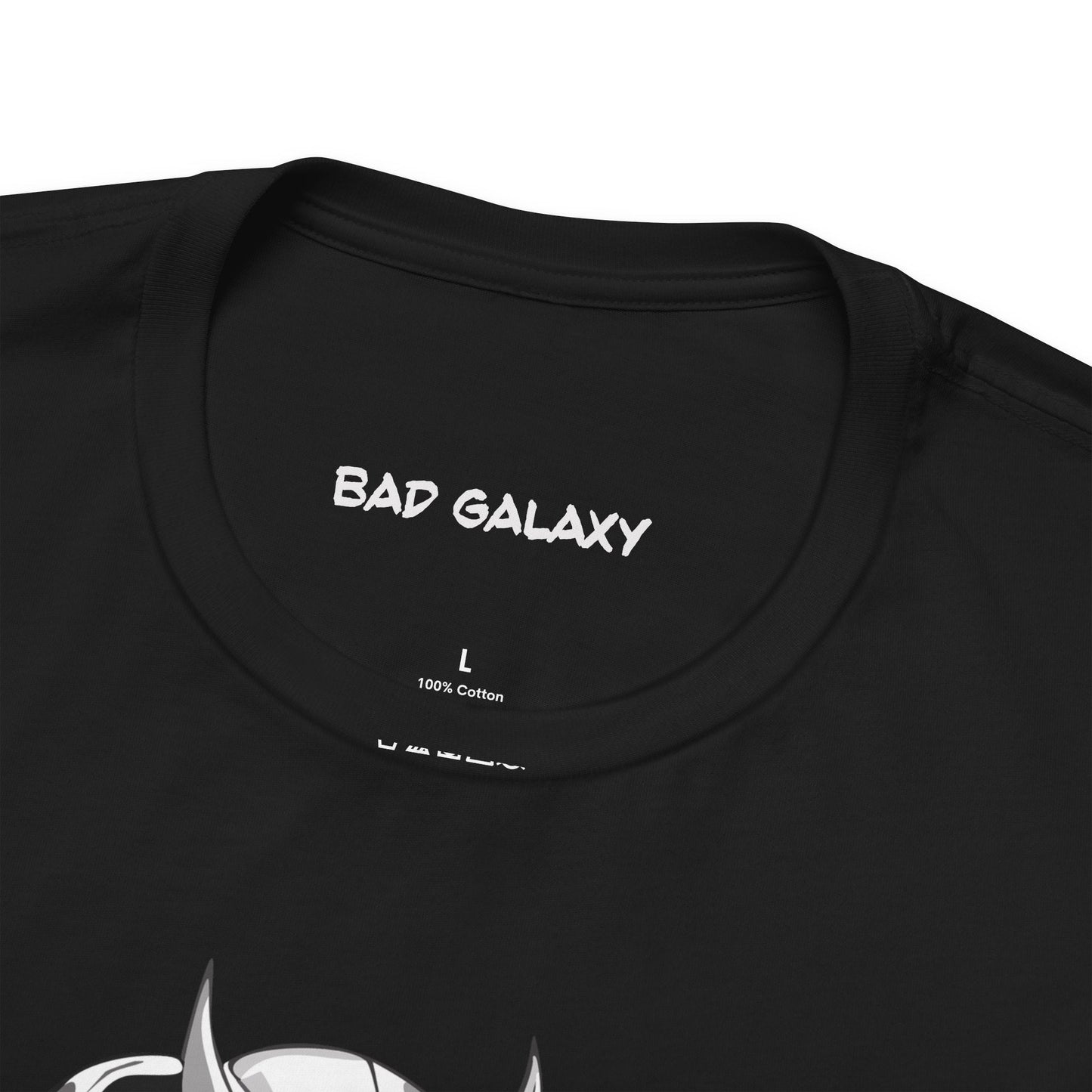 Tee Shirt With Alien From Bad Galaxy 100 Percent Cotton Lightweight Made In USA Eco Friendly Inks