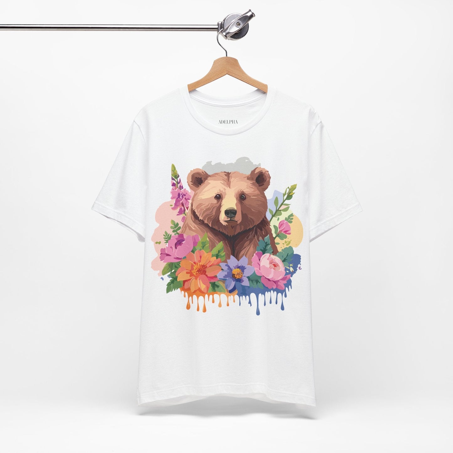 Adelpha Bear Graphic Tee Unisex Short Sleeve Art Design Vintage Inspired