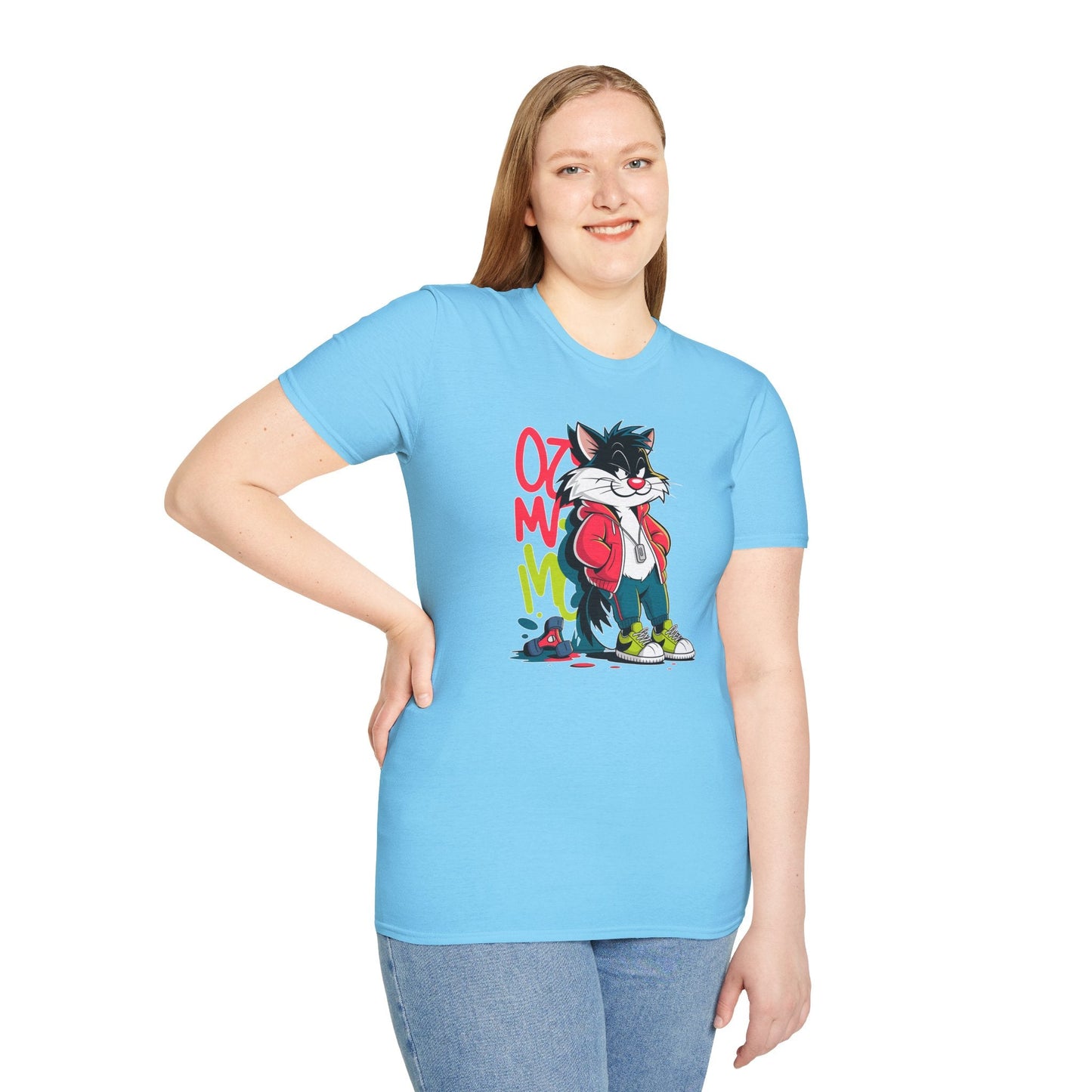 Cartoon T Shirt With Animals And Animation Tee For Unisex Softstyle Gildan 64000