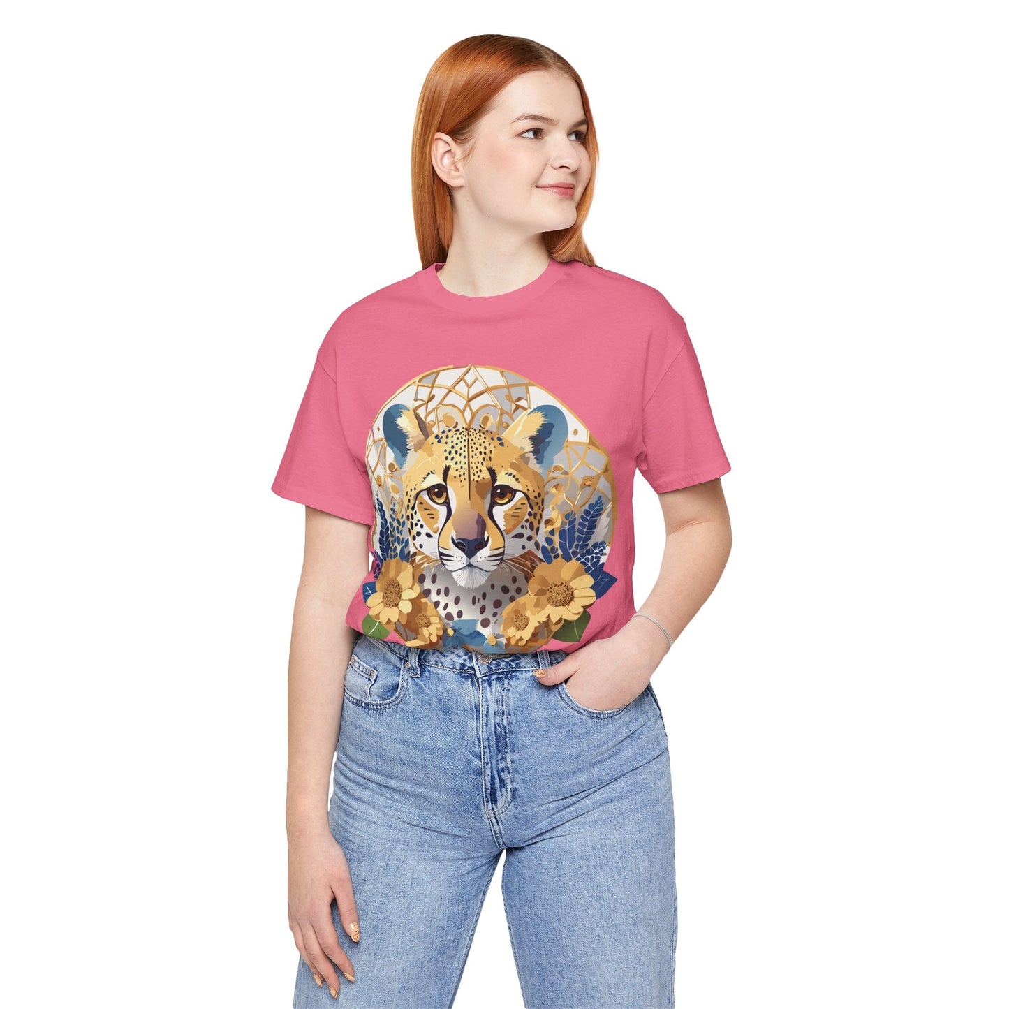 Medallion Graphic Unisex 100 Cotton Vintage Animal Medal Artwork Tee 53