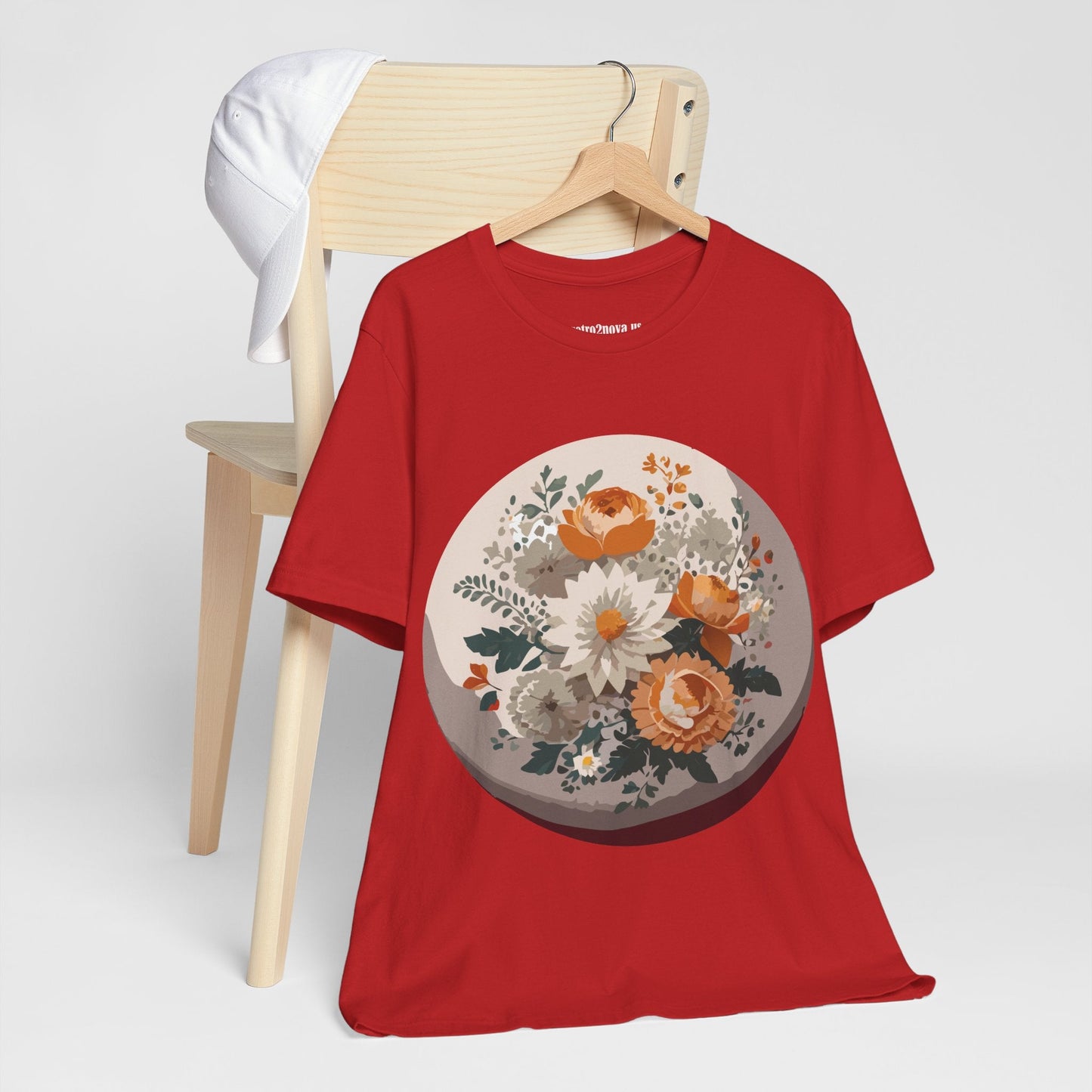 Floral Shirt Unisex Floral Print Jersey Tee Lightweight Breathable From Flowers Collection