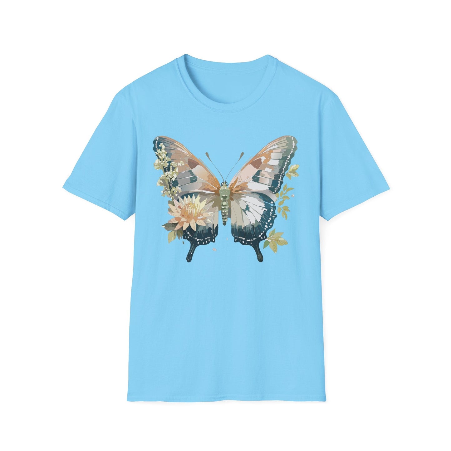 Unisex Butterfly Shirt Monarch Butterfly Tee Softstyle Gildan 64000 100 Cotton Breathable