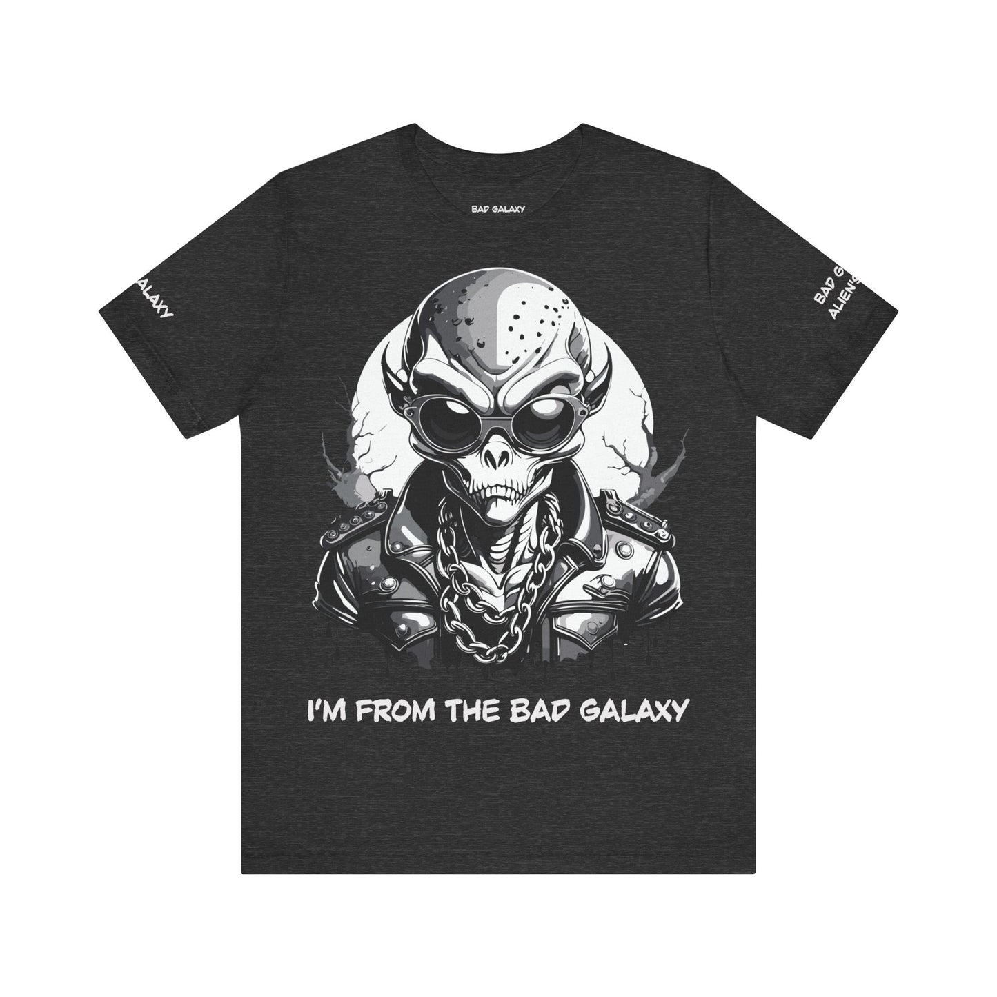 Alien Tee Shirt From Bad Galaxy 100 Percent Cotton Made to Order Eco Friendly Non Toxic Inks