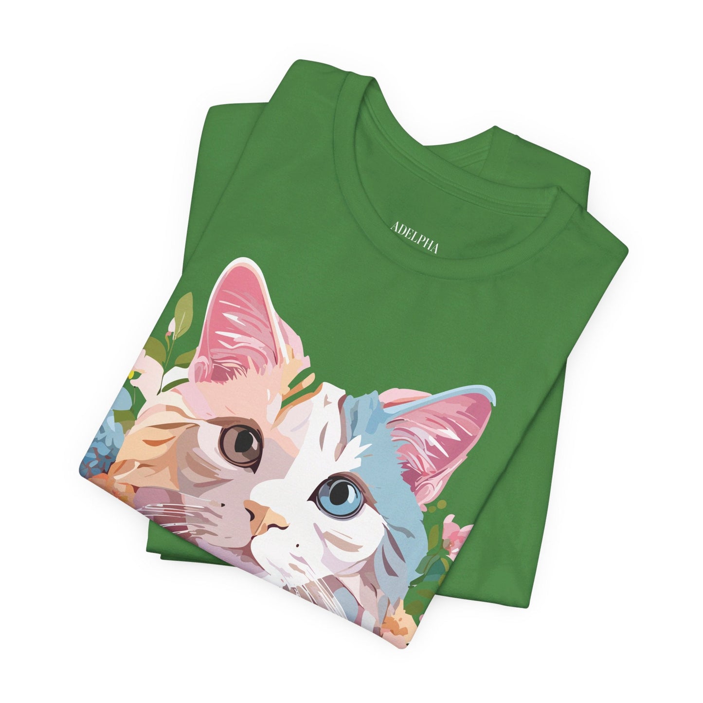Cat Graphic Tee Unisex Short Sleeve Shirt Featuring Vintage Adelpha Artwork