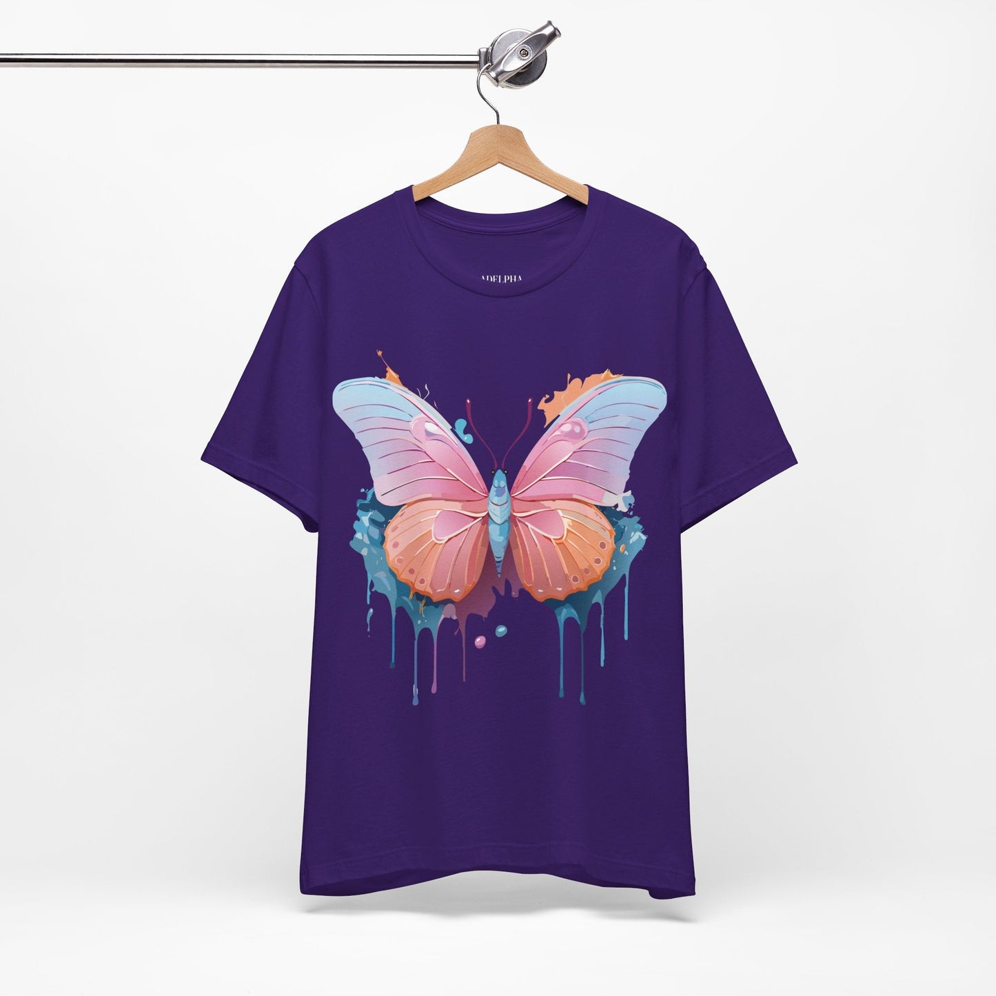 Butterfly Graphic Unisex 100 Cotton Lightweight Vintage Design Jersey Tee 88