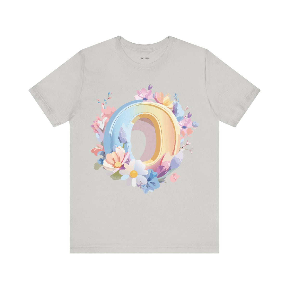 Letter O Graphic Unisex Cotton Bella+Canvas Tee with Art Letter Design